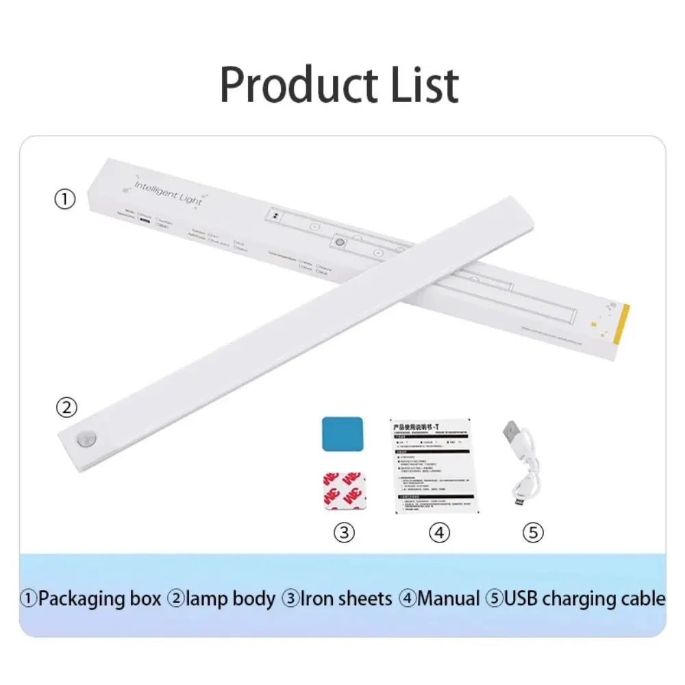 Rechargeable LED Cabinet Light — Motion Sensor, USB-C