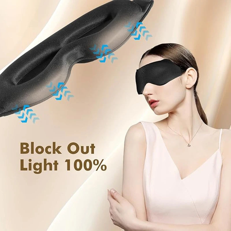 Weighted 3D Sleep Mask — Blackout Comfort for Side Sleepers
