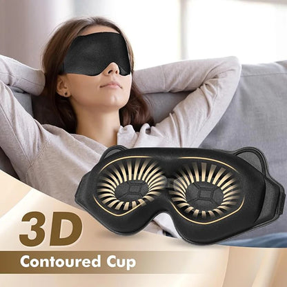 Weighted 3D Sleep Mask — Blackout Comfort for Side Sleepers