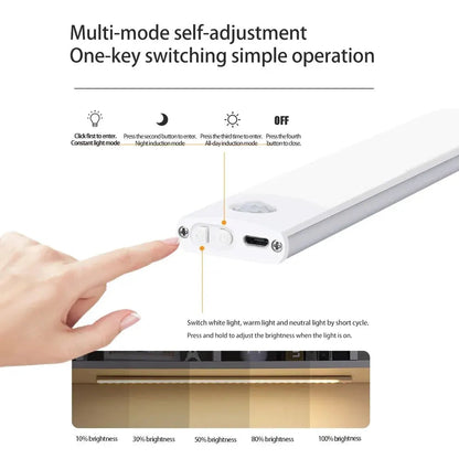 Rechargeable LED Cabinet Light — Motion Sensor, USB-C