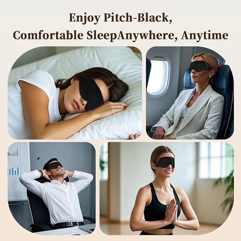 Weighted 3D Sleep Mask — Blackout Comfort for Side Sleepers